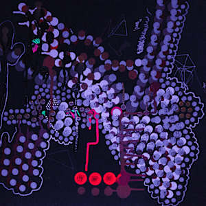 Soft System Blooming by Maria Lankina  Image: Artwork photographed in UV light