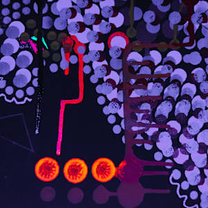 Soft System Blooming by Maria Lankina  Image: detail of Artwork photographed in UV light