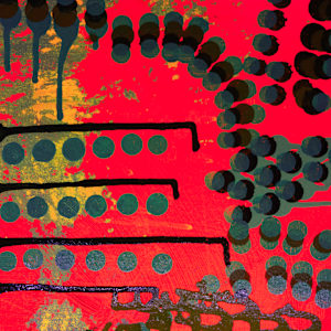 Soft System Pulse by Maria Lankina  Image: artwork detail close up In UV light 