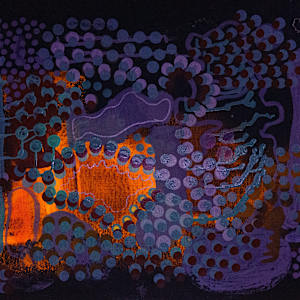 Soft System Drift by Maria Lankina  Image: Artwork photographed in UV light 