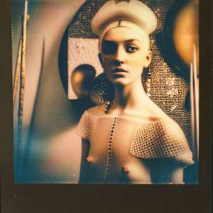 Oracle’s Gaze / Vestal Interface by Maria Lankina  Image: A visionary portrait poised between ancient mysticism and future revelation—an oracle for a new mythological era