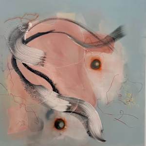 Lily’s Throne / Emergence Chamber by Maria Lankina  Image: original painting used as part of the prompt with ai 