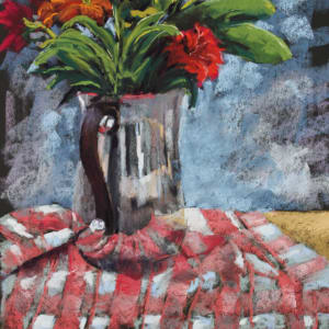 Red Checked Cloth by Renee Leopardi