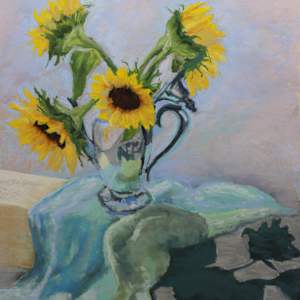 Sunflower Shadows by Renee Leopardi