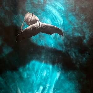 from PROJECT PATH: MIND EXTINCTION by M A R K    H U E B N E R  Image: close up of original canvas