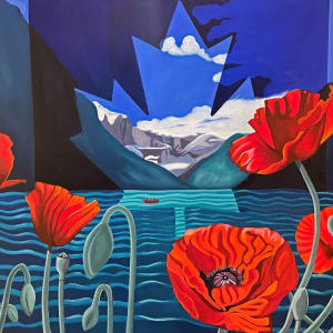 Poppies For Louise (an ode to Lake Louise) by Brandy Saturley 