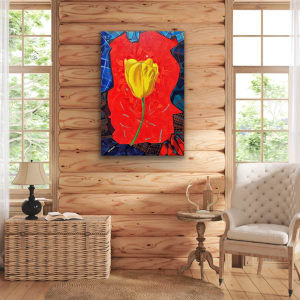 Tartan Tulip - Lemon by Brandy Saturley 