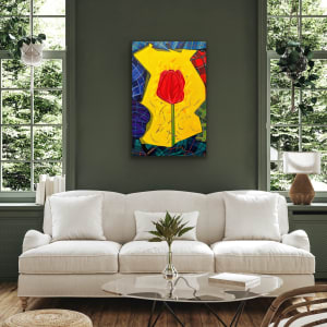 Tartan Tulip Rouge by Brandy Saturley 