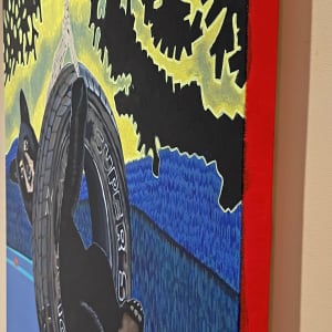 A Black Bear on a Swing by Brandy Saturley, Image 1.