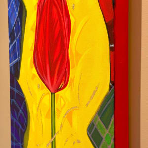 Tartan Tulip Rouge by Brandy Saturley 