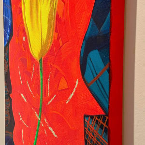 Tartan Tulip - Lemon by Brandy Saturley 