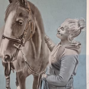 lady and horse by Gillian Northmore