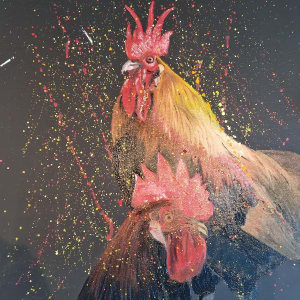 Roosters by Gillian Northmore