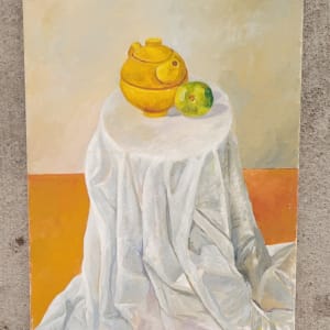 Yellow Tea Pot on Table by Joe Roache 