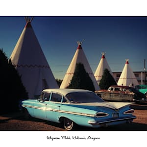 Scenes from Historic Route 66 - 2026 Calendar by Mark Peacock  Image: Wigwam Motel