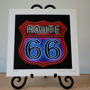Route 66- Neon Sign by Mark Peacock  Image: Archival photo print with matte