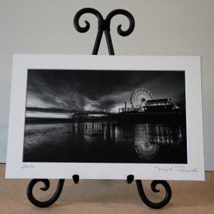 Santa Monica Pier at Dusk by Mark Peacock  Image: Archival photo print with matte