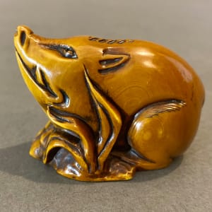 Netsuke - Wild boar by Masayuki