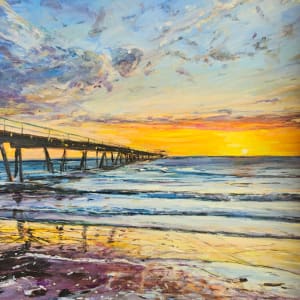 Largs Bay at sunset by Christine Davis  Image: Largs Bay at sunset details