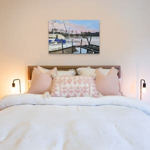 Docked at dusk by Christine Davis  Image: Docked at dusk styled scene