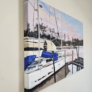 Docked at dusk by Christine Davis  Image: Docked at dusk edges