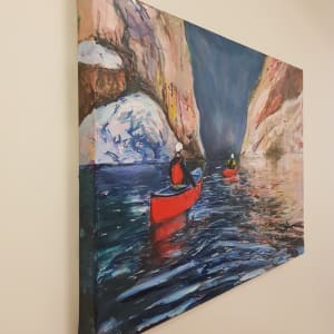 Canoeing through the canyon by Christine Davis  Image:  Canoeing through the Canyon edges