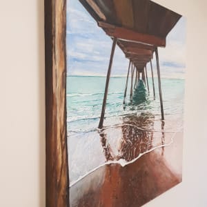 Under Glenelg Jetty by Christine Davis  Image: Under Glenelg Jetty edges