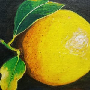 Lemon by Christine Davis  Image: Lemon painting detail