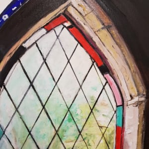 Stained Glass Window in Montsalvat 