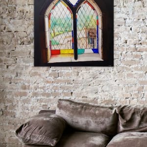 Stained Glass Window in Montsalvat 