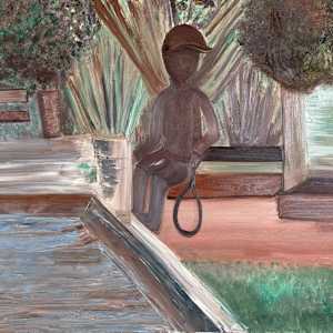 Estatua del Tenista del Lawn - Statue of the Tennis Player in the Lawn by Carolina (Caro)  Ramonde