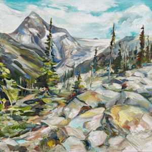 Climb towards Great Glacier by Michelle Austen