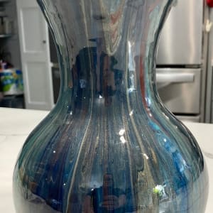 Vase - Blue & Bronze by Helen Renfrew