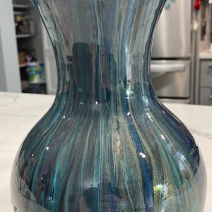 Vase - Blue & Bronze by Helen Renfrew 