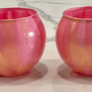 Candleholders, votive - Pink & Gold by Helen Renfrew 