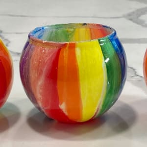 Candleholder, votive - Rainbow by Helen Renfrew