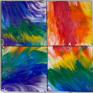 Coasters: Rainbow by Helen Renfrew