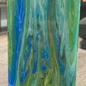 Vase - Green & Blue by Helen Renfrew 