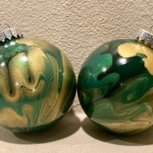 Ornaments: Green & Gold, Set of 2 by Helen Renfrew 