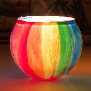 Candleholder, votive - Rainbow 