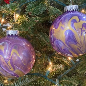 Ornaments: Purple & Gold, Set of 2 by Helen Renfrew 