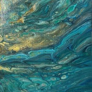 Rivers of Teal & Gold by Helen Renfrew