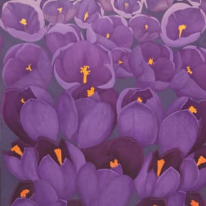 Untitled (purple tulips) by Nancy Steen