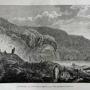 Natives of Oonalashka, and their Habitations by John Webber