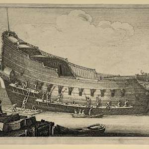 Fitting Out a Hull by Wenceslaus Hollar