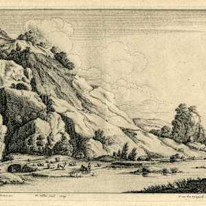 The Stone Bridge by Wenceslaus Hollar
