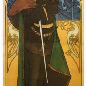 Sarah Berhardt as Hamlet by Alphonse Mucha