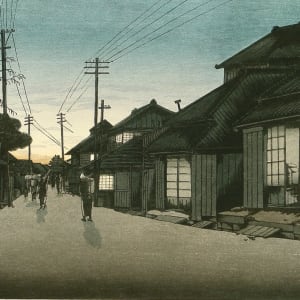 Twilight in Imamiya Street, Choshi by Tsuchiya Koitsu