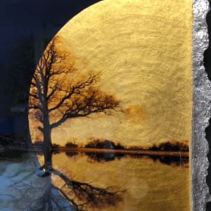 Reflective Practice XIII - Golden Moon by Mark Welland 
