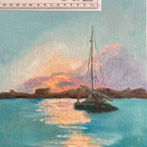 Glorious Sunset on the Bay by Nancy Sterling Tyler 